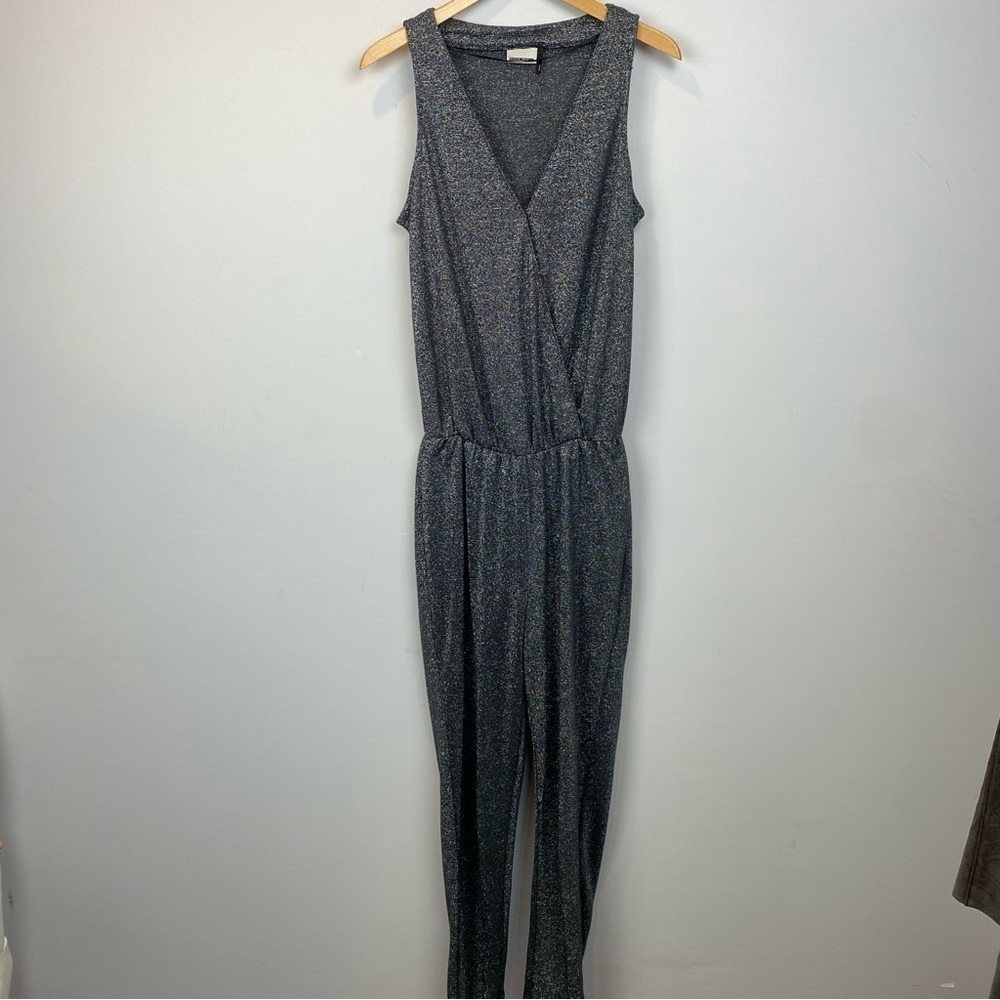 Noisy May • silver metallic 70s style jumpsuit - Picture 3 of 11